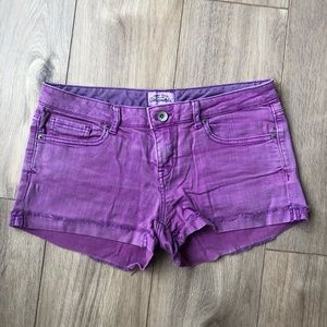 Purple Jean Shorts